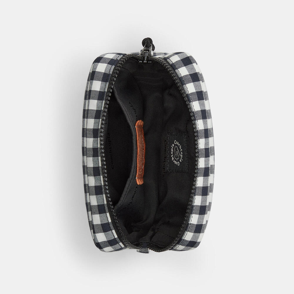 Coachtopia Loop Pouch In Recycled Polyester With Gingham Pattern - Picture 7 of 16